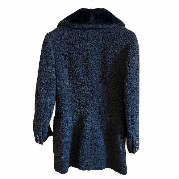 Dolce & Gabbana Vintage Y2K Black Coat with Fur Collar SC EU 38/ US 6 - Picture 6 of 16